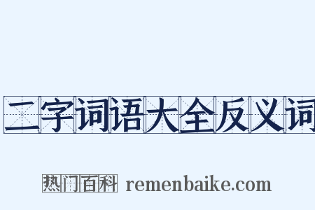 二字词语大全反义词是什么意思的图片